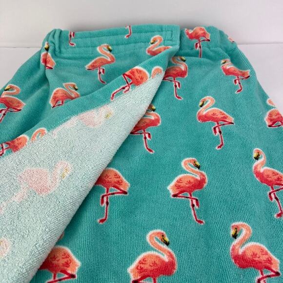 THE BIG ONE Pink Flamingo Adjustable THICK Towel Wrap Terry Cloth OS - Picture 9 of 10
